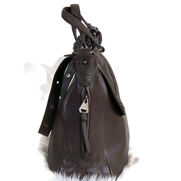 Perlina Baily Brown Leather Tote Purse - Picture 3 of 8